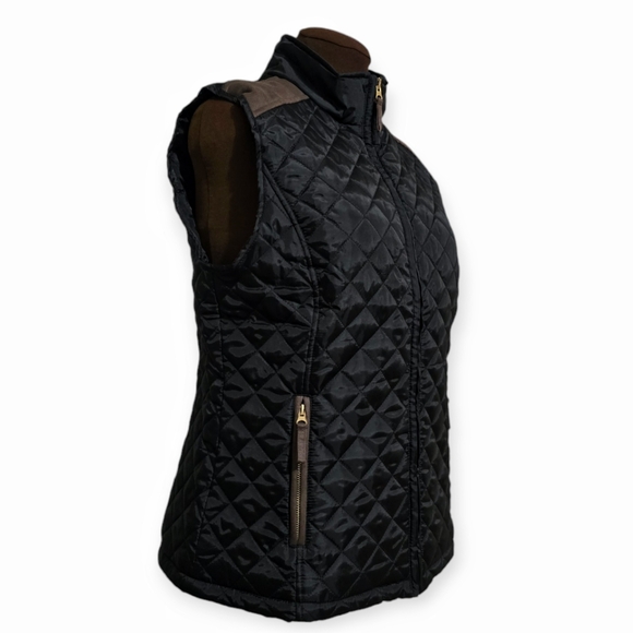 Oso Casuals Black Quilted Vest Woman Size L - Picture 2 of 12